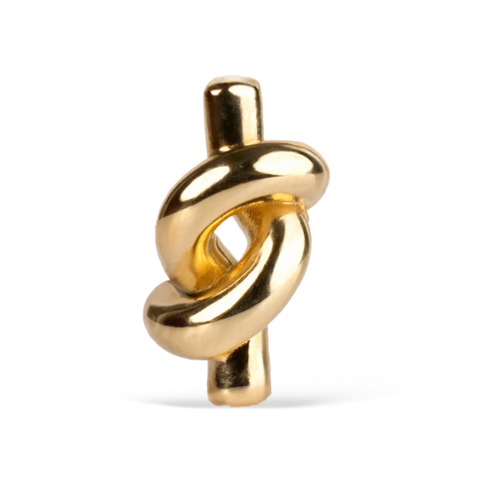 Gold Knot Stud Earrings