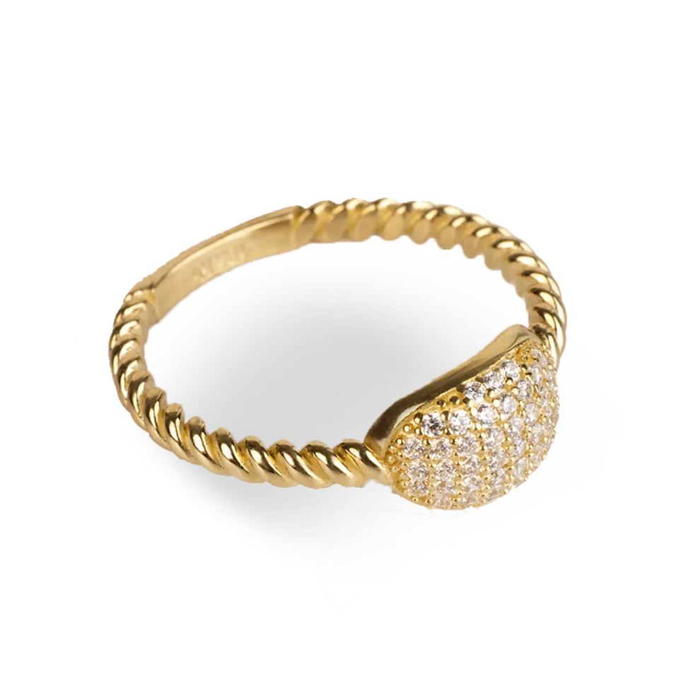 Twist Pave Ring