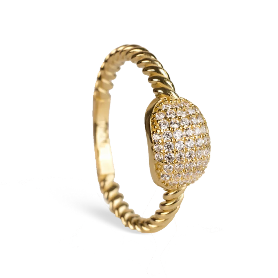 Twist Pave Ring