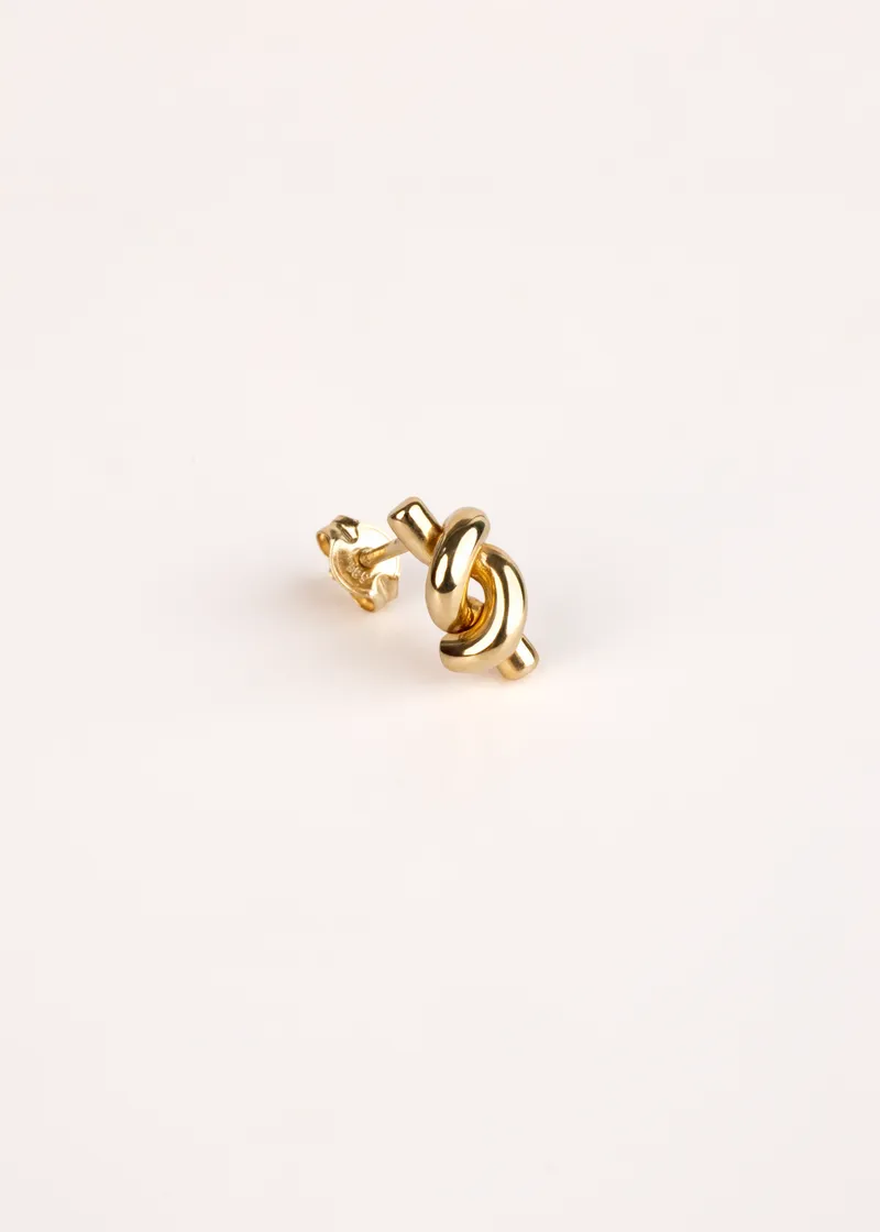 Gold Knot Stud Earrings
