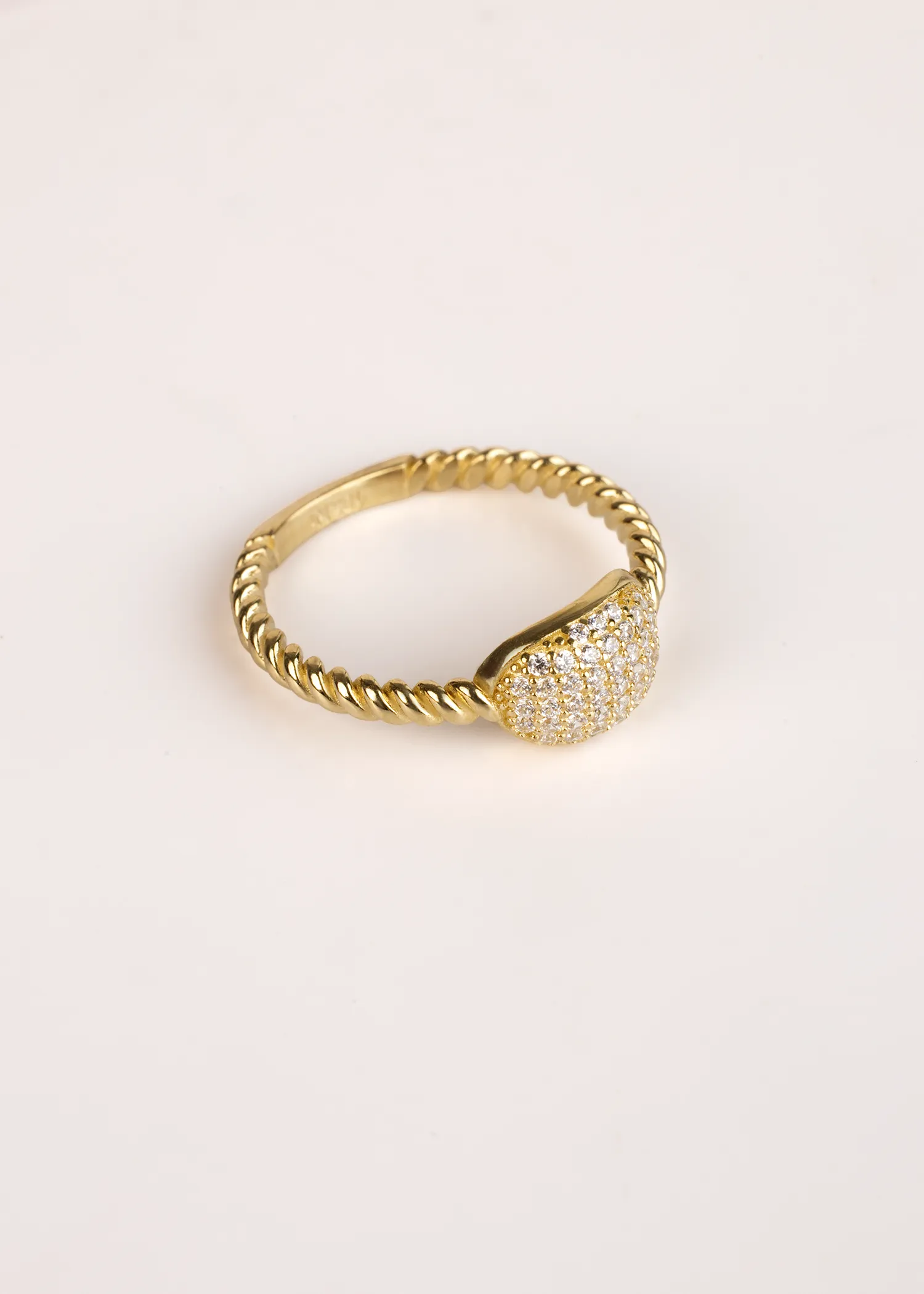 Twist Pave Ring
